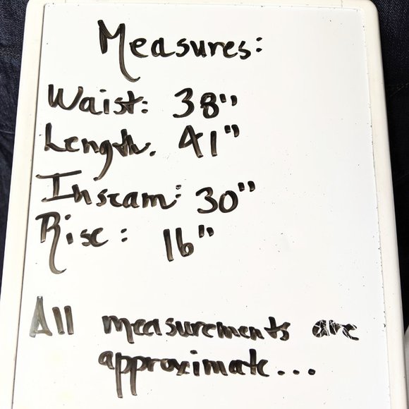 Guess Slim Straight Dark Blue Wash Denim Jeans - Picture 10 of 10